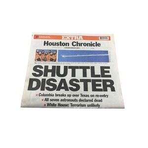 Houston Chronicle EXTRA Shuttle Disaster Feb 1 2003 8-Page Newspaper